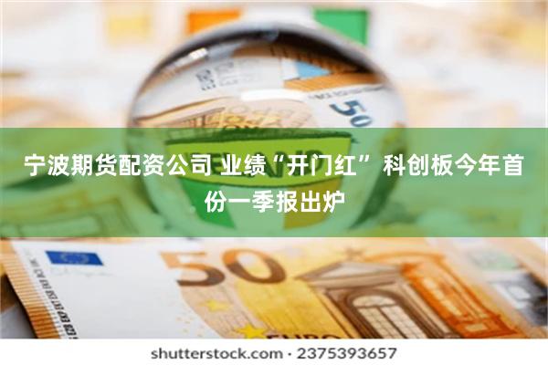 宁波期货配资公司 业绩“开门红” 科创板今年首份一季报出炉